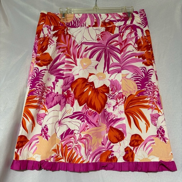 KAKTUS Floral Ruffle Hem Skirt Size M - Picture 2 of 9